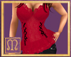 M+Red Laced Corset top