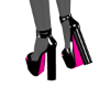 Black Pink Bottom Heels
