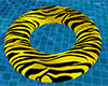 Yellow Tiger Stripe Swim Ring Tube