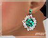 !Halo earrings emerald