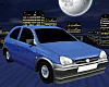 Parked Blue Coupe Car