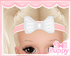 [Pup] White Pink Bow 