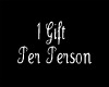 One Gift Per Person Sign