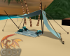 teal beach tent