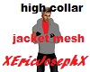 high collar jacket mesh