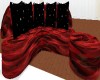 red n black heart sofa