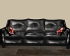 Blk Leather X-Mas Couch