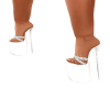 White Latex Heels