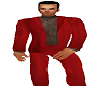 3 PC RED SUIT W SWEATER