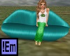 !Em Teal Lips Couch 2Sit