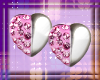 A| Heart studs Diamante