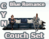 Blue Romance Couch Set