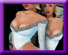 bell sleeve corset blue