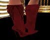 Red Leather Crinkle Boot