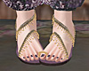 Sandals Gold purple