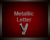 Silver Metallic Letter Y