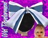 Blue and White Hair Bow