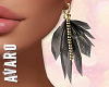 Feather Earrings ~ Black