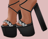 ♥-Diamond Black Heels