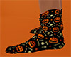 Pumpkin Skull Socks (F)