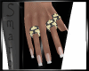 S: Lush rings 3 blk/gold
