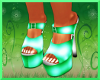 MrsJ Green Sandals Shoes