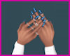 Di* Jeweled Nails Blue