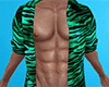 Green Tiger Stripe Open Shirt (M)