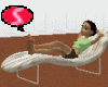 S. Pool Lounger in cream