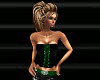Black Corset Laced Green
