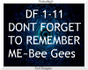 Dont Forget To Remember