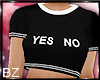 [bz] Yes No Tee - Black