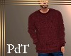 PdT Dk Red Knit Sweater