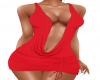 Plunge Neckline Red
