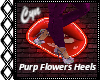 Purple Flower Heels