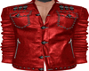 Red Leather Biker Jacket