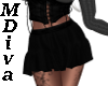 (MDiva)Black Satin Skirt