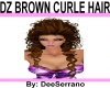 DZ BROWN CURLE HAIR