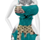 TEAL ME DRESS W/TATTS