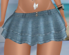 Blue Jean Ruffle Skirt
