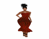 Ruffle Red Leopard dres