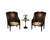 tcm gold armchairs