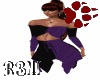 Purple/Black Half/Half