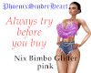 Nix Bimbo Glitter pink