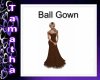 brown ballgown