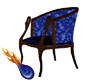 Blue Floral Chair