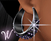 *W* Purple Stud Jewelry