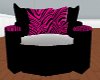 Pink Zebra cuddle chair