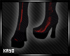|K| Red shimmer Boots