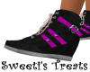blk & purple runner boot